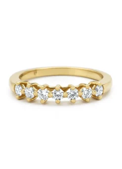 Geelgouden ring, 0.35 ct diamant, Hearts & Arrows