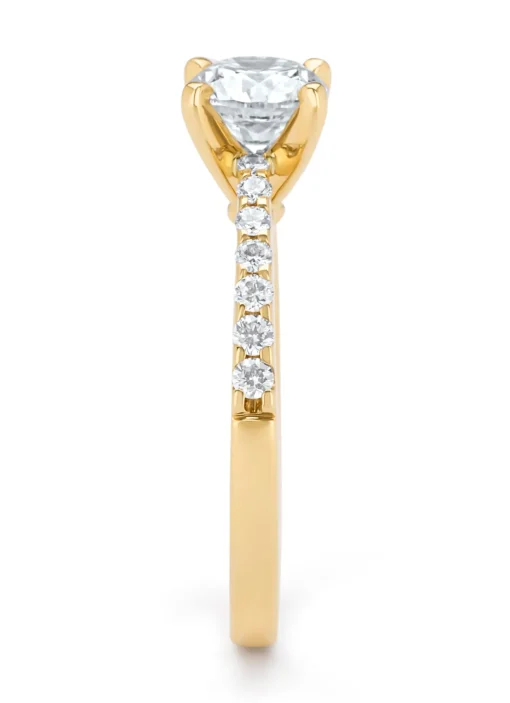 Geelgouden ring, 1.25 ct diamant, Solitair