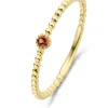 Geelgouden ring, 0.05 ct granaat, Joy