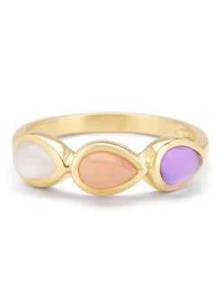 Geelgouden ring, 0.47 ct kwarts, Little Drops