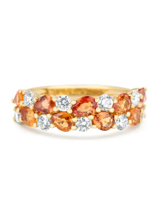Geelgouden ring, 1.65 ct oranje saffier ( bew, Eden