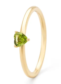Geelgouden ring, 0.26 ct peridoot, Joy