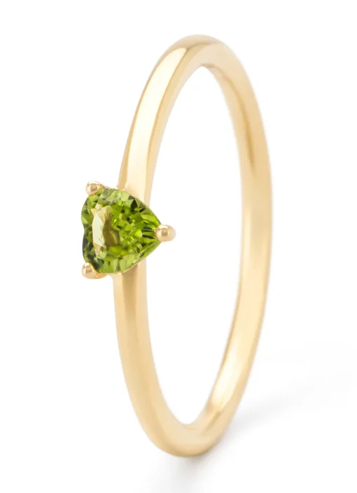 Geelgouden ring, 0.26 ct peridoot, Joy
