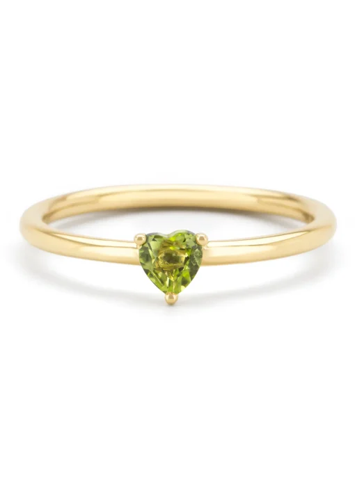 Geelgouden ring, 0.26 ct peridoot, Joy