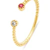 Geelgouden ring, 0.05 ct robijn, Joy