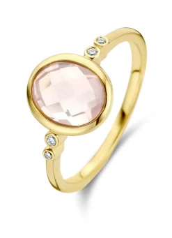 Geelgouden ring, 1.78 ct rozenkwarts, Philosophy