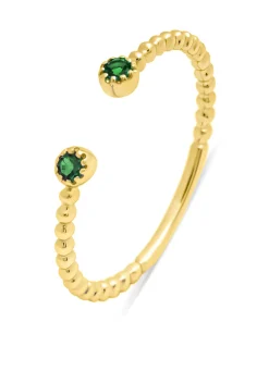 Geelgouden ring, 0.08 ct smaragd, Joy