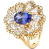 Geelgouden ring, 1.54 ct tanzaniet, Gallery