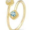 Geelgouden ring, 0.15 ct topaas, La Dolce Vita