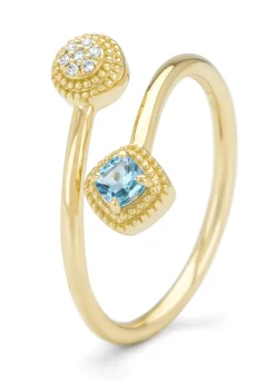 Geelgouden ring, 0.15 ct topaas, La Dolce Vita