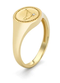 Geelgouden zegelring, Zodiac-Capricorn (Steenbok)