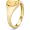 Geelgouden zegelring, Zodiac-Pisces (Vissen)