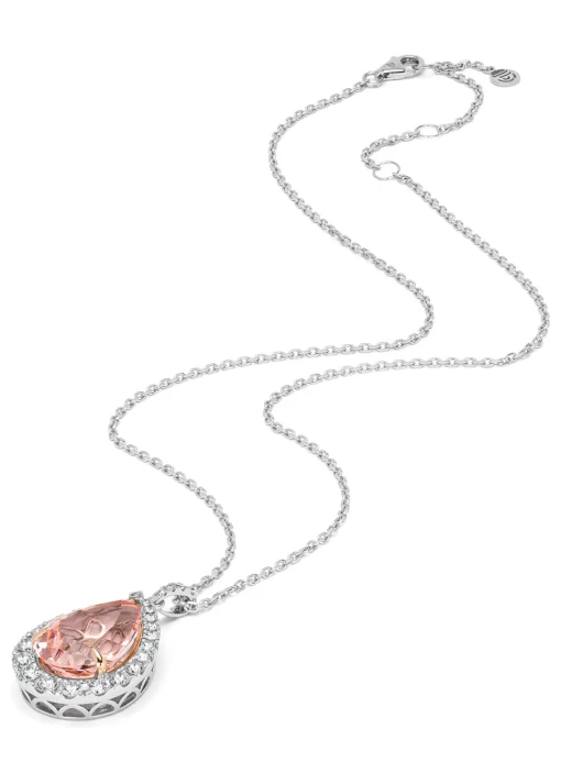 Gouden collier, 12.20 ct roze morganite, Gallery