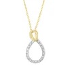 Gouden hanger, 0.06 ct diamant, Ensemble