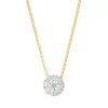 Gouden hanger, 0.43 ct diamant, Hearts & Arrows