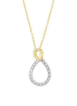 Gouden hanger, 0.06 ct diamant, Ensemble