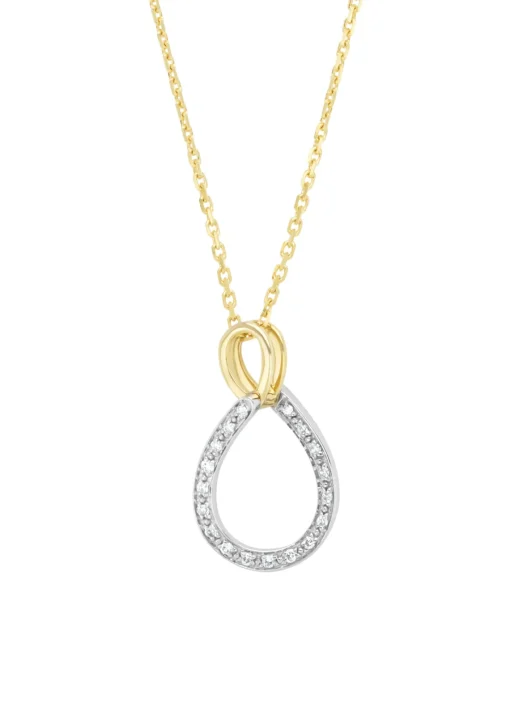 Gouden hanger, 0.06 ct diamant, Ensemble