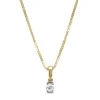 Gouden hanger, 0.11 ct diamant, Groeibriljant