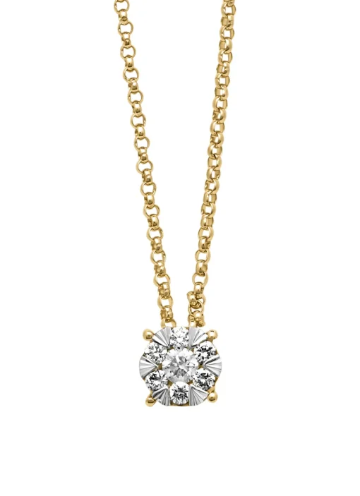Gouden hanger met collier, 0.14 ct diamant, Enchanted