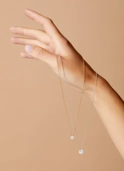 Gouden hanger met collier, 0.28 ct diamant, Enchanted