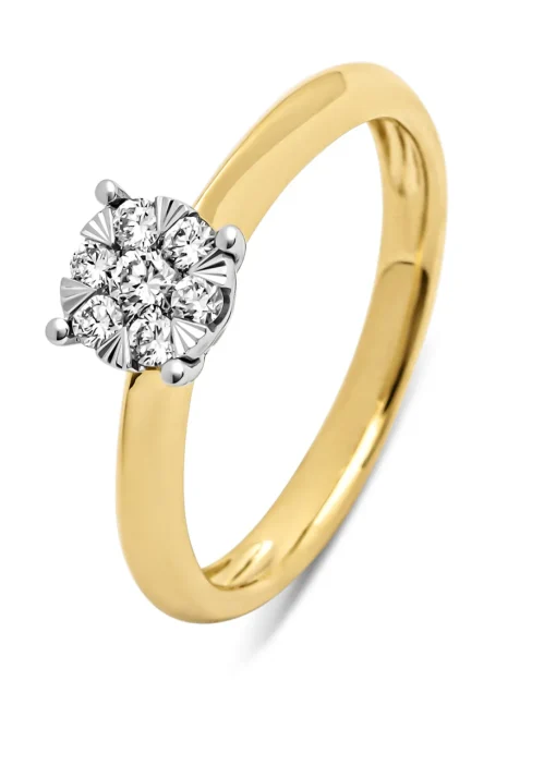 Gouden ring, 0.25 ct diamant, Enchanted