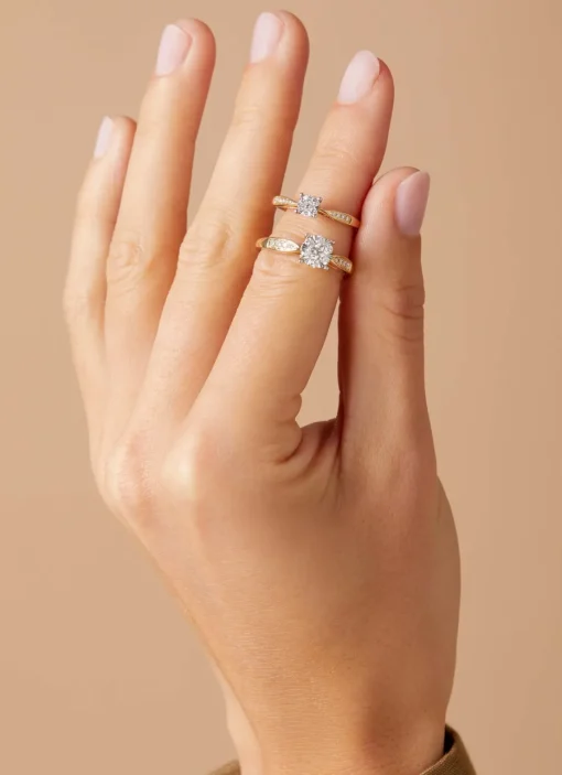Gouden ring, 0.35 ct diamant, Enchanted