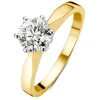 Gouden ring, 1.02 ct diamant, Solitair