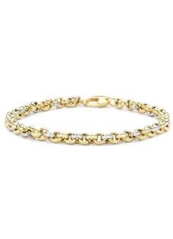 Gouden schakelarmband Timeless Treasures 18 cm