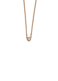 Roségouden collier, 0.05 ct diamant, Joy