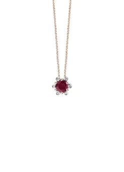 Roségouden hanger, 0.44 ct robijn, Empress
