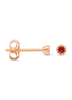 Roségouden oorsieraden, 0.10 ct robijn, Joy