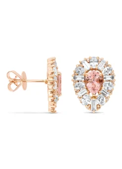 Roségouden oorsieraden, 1.12 ct morganiet, Gallery