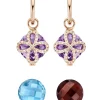 Roségouden oorsieraden, 11.70 ct granaat, Varié