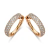Roségouden oorsieraden, 1.28 ct diamant, Caviar