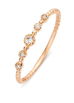 Roségouden ring, 0.09 ct diamant, Joy