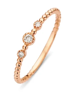 Roségouden ring, 0.07 ct diamant, Joy