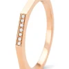 Roségouden ring, 0.03 ct diamant, Ensemble