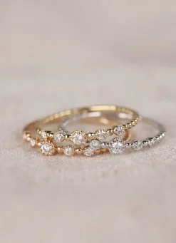 Roségouden ring, 0.07 ct diamant, Joy