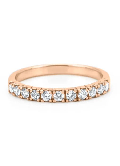 Roségouden ring, 0.39 ct diamant, Ensemble