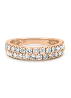 Roségouden ring, 0.98 ct diamant, Ensemble