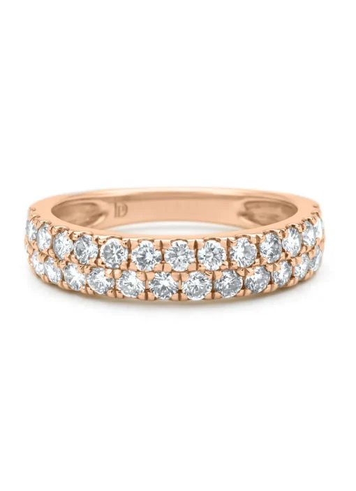 Roségouden ring, 0.98 ct diamant, Ensemble