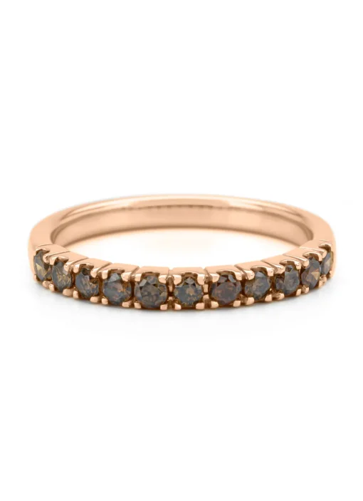 Roségouden ring, 0.41 ct diamant, Ensemble