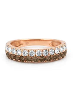 Roségouden ring, 1.02 ct diamant, Ensemble