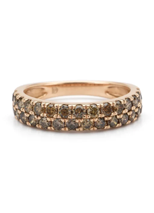Roségouden ring, 1.02 ct diamant, Ensemble