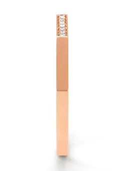 Roségouden ring, 0.03 ct diamant, Ensemble