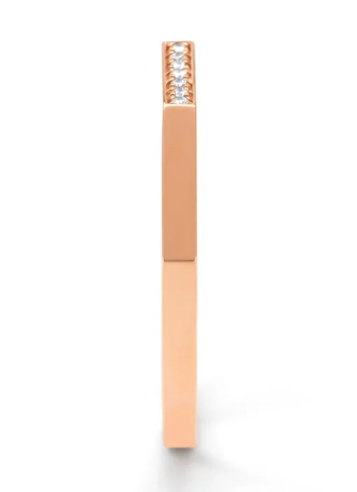 Roségouden ring, 0.03 ct diamant, Ensemble