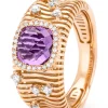 Roségouden ring, 1.56 ct paarse amethist, Gallery