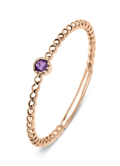 Roségouden ring, 0.04 ct paarse amethist, Joy