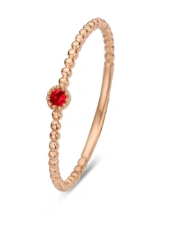 Roségouden ring, 0.05 ct robijn, Joy