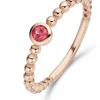 Roségouden ring, 0.13 ct robijn, Ensemble